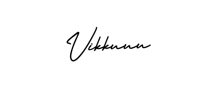 How to make Vikkuuu name signature. Use AmerikaSignatureDemo-Regular style for creating short signs online. This is the latest handwritten sign. Vikkuuu signature style 3 images and pictures png