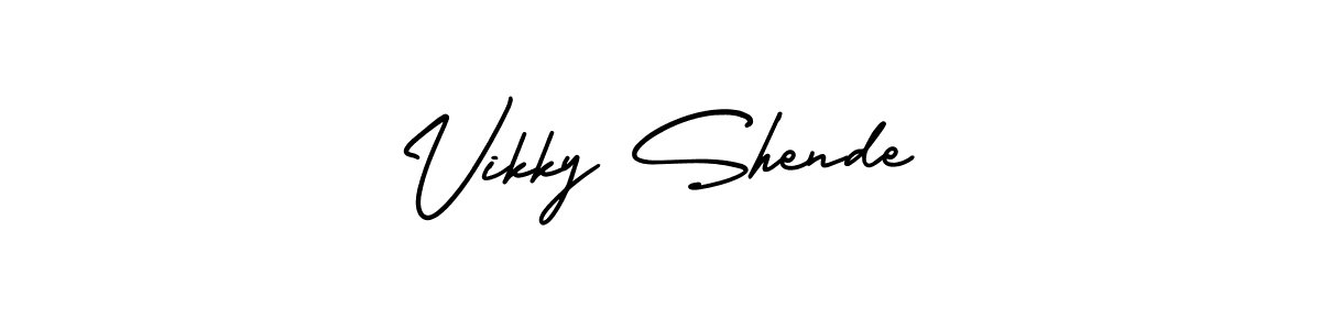 if you are searching for the best signature style for your name Vikky Shende. so please give up your signature search. here we have designed multiple signature styles  using AmerikaSignatureDemo-Regular. Vikky Shende signature style 3 images and pictures png