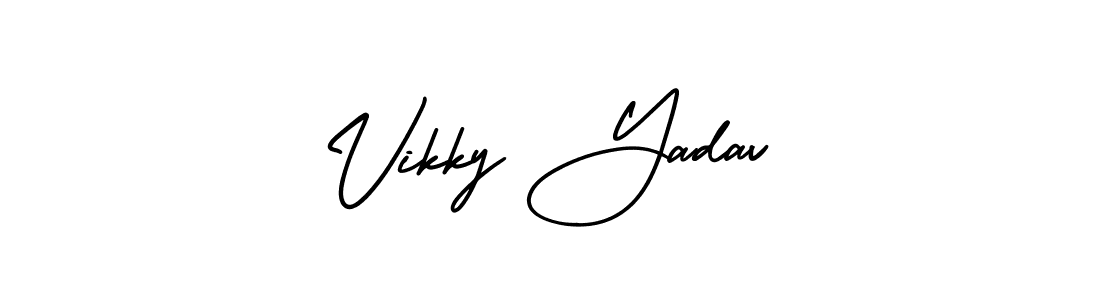 How to make Vikky Yadav signature? AmerikaSignatureDemo-Regular is a professional autograph style. Create handwritten signature for Vikky Yadav name. Vikky Yadav signature style 3 images and pictures png