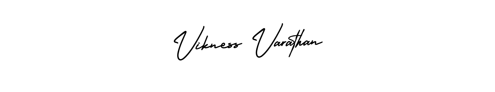 How to Draw Vikness Varathan signature style? AmerikaSignatureDemo-Regular is a latest design signature styles for name Vikness Varathan. Vikness Varathan signature style 3 images and pictures png