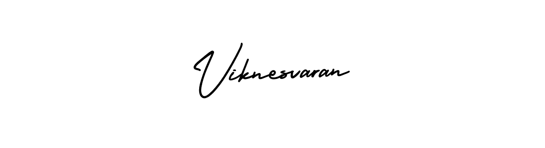 Use a signature maker to create a handwritten signature online. With this signature software, you can design (AmerikaSignatureDemo-Regular) your own signature for name Viknesvaran. Viknesvaran signature style 3 images and pictures png