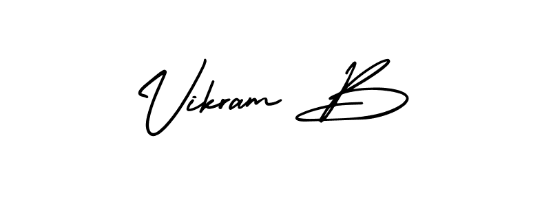 Use a signature maker to create a handwritten signature online. With this signature software, you can design (AmerikaSignatureDemo-Regular) your own signature for name Vikram B. Vikram B signature style 3 images and pictures png