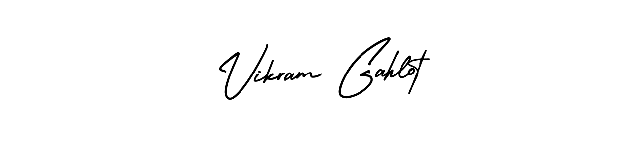 Create a beautiful signature design for name Vikram Gahlot. With this signature (AmerikaSignatureDemo-Regular) fonts, you can make a handwritten signature for free. Vikram Gahlot signature style 3 images and pictures png
