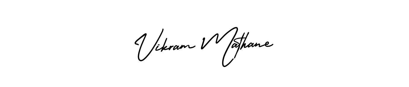 It looks lik you need a new signature style for name Vikram Mathane. Design unique handwritten (AmerikaSignatureDemo-Regular) signature with our free signature maker in just a few clicks. Vikram Mathane signature style 3 images and pictures png