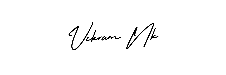 Also You can easily find your signature by using the search form. We will create Vikram Nk name handwritten signature images for you free of cost using AmerikaSignatureDemo-Regular sign style. Vikram Nk signature style 3 images and pictures png