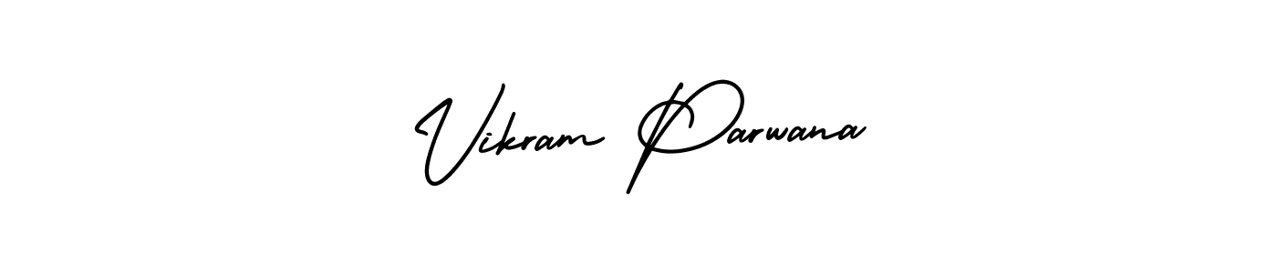 Use a signature maker to create a handwritten signature online. With this signature software, you can design (AmerikaSignatureDemo-Regular) your own signature for name Vikram Parwana. Vikram Parwana signature style 3 images and pictures png