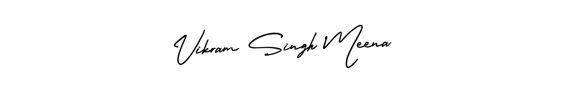 It looks lik you need a new signature style for name Vikram Singh Meena. Design unique handwritten (AmerikaSignatureDemo-Regular) signature with our free signature maker in just a few clicks. Vikram Singh Meena signature style 3 images and pictures png