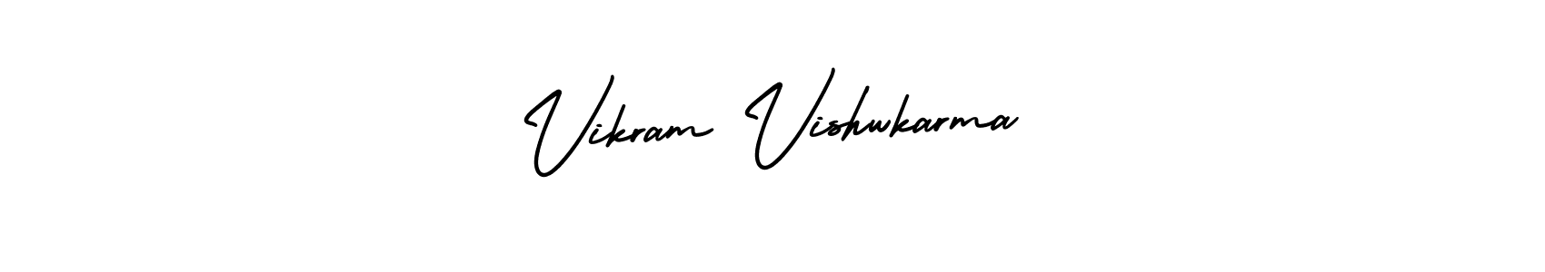 Create a beautiful signature design for name Vikram Vishwkarma. With this signature (AmerikaSignatureDemo-Regular) fonts, you can make a handwritten signature for free. Vikram Vishwkarma signature style 3 images and pictures png