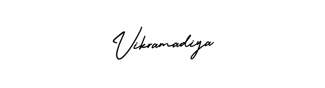 This is the best signature style for the Vikramadiya name. Also you like these signature font (AmerikaSignatureDemo-Regular). Mix name signature. Vikramadiya signature style 3 images and pictures png