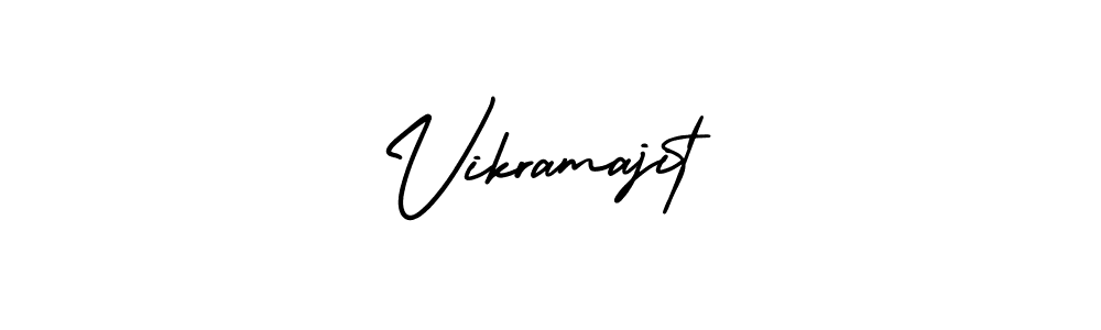 Make a beautiful signature design for name Vikramajit. With this signature (AmerikaSignatureDemo-Regular) style, you can create a handwritten signature for free. Vikramajit signature style 3 images and pictures png