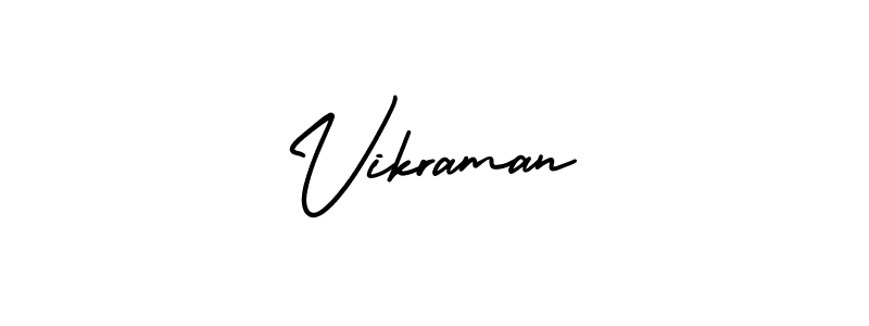 if you are searching for the best signature style for your name Vikraman. so please give up your signature search. here we have designed multiple signature styles  using AmerikaSignatureDemo-Regular. Vikraman signature style 3 images and pictures png