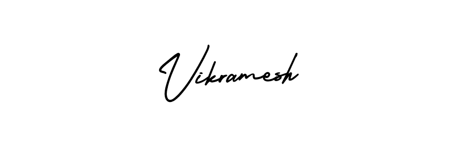 Create a beautiful signature design for name Vikramesh. With this signature (AmerikaSignatureDemo-Regular) fonts, you can make a handwritten signature for free. Vikramesh signature style 3 images and pictures png