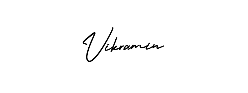 Make a beautiful signature design for name Vikramin. With this signature (AmerikaSignatureDemo-Regular) style, you can create a handwritten signature for free. Vikramin signature style 3 images and pictures png