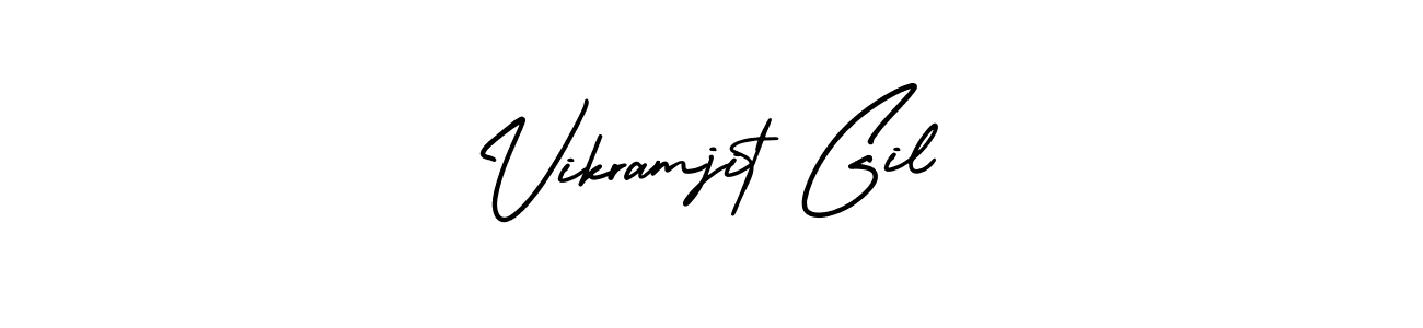 Create a beautiful signature design for name Vikramjit Gil. With this signature (AmerikaSignatureDemo-Regular) fonts, you can make a handwritten signature for free. Vikramjit Gil signature style 3 images and pictures png