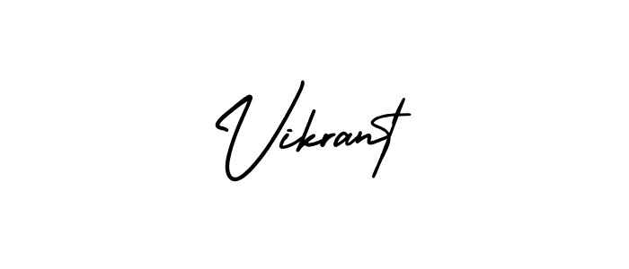 Design your own signature with our free online signature maker. With this signature software, you can create a handwritten (AmerikaSignatureDemo-Regular) signature for name Vikrant. Vikrant signature style 3 images and pictures png