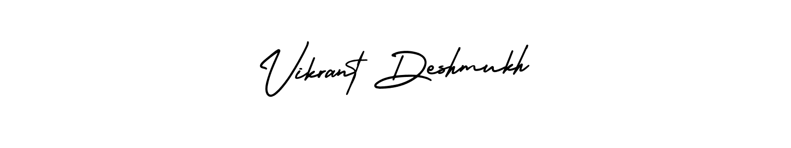 Create a beautiful signature design for name Vikrant Deshmukh. With this signature (AmerikaSignatureDemo-Regular) fonts, you can make a handwritten signature for free. Vikrant Deshmukh signature style 3 images and pictures png