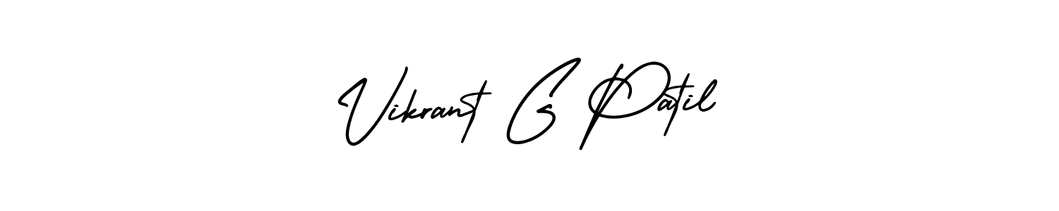 Make a beautiful signature design for name Vikrant G Patil. Use this online signature maker to create a handwritten signature for free. Vikrant G Patil signature style 3 images and pictures png