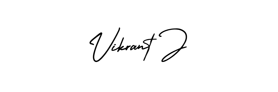 Best and Professional Signature Style for Vikrant J. AmerikaSignatureDemo-Regular Best Signature Style Collection. Vikrant J signature style 3 images and pictures png