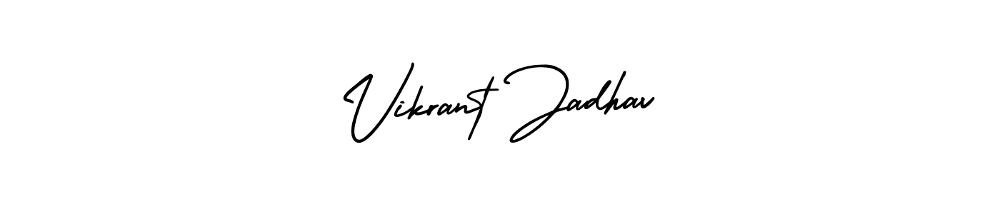 if you are searching for the best signature style for your name Vikrant Jadhav. so please give up your signature search. here we have designed multiple signature styles  using AmerikaSignatureDemo-Regular. Vikrant Jadhav signature style 3 images and pictures png