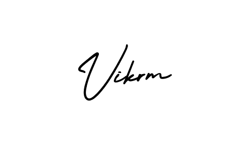 How to make Vikrm signature? AmerikaSignatureDemo-Regular is a professional autograph style. Create handwritten signature for Vikrm name. Vikrm signature style 3 images and pictures png