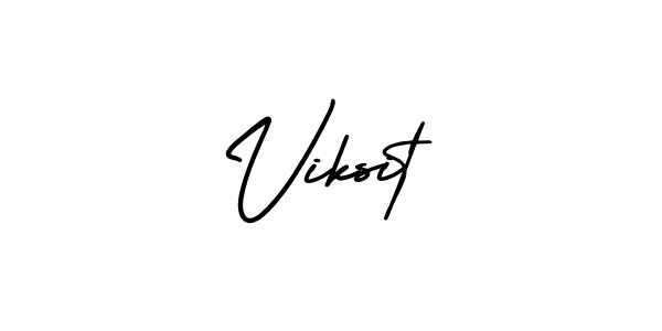 How to make Viksit signature? AmerikaSignatureDemo-Regular is a professional autograph style. Create handwritten signature for Viksit name. Viksit signature style 3 images and pictures png