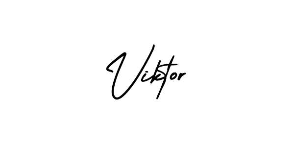 Viktor stylish signature style. Best Handwritten Sign (AmerikaSignatureDemo-Regular) for my name. Handwritten Signature Collection Ideas for my name Viktor. Viktor signature style 3 images and pictures png