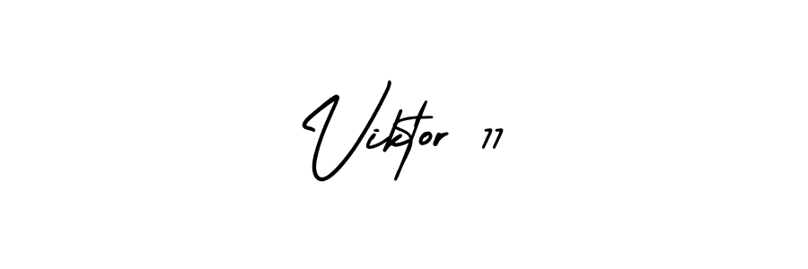 Create a beautiful signature design for name Viktor 77. With this signature (AmerikaSignatureDemo-Regular) fonts, you can make a handwritten signature for free. Viktor 77 signature style 3 images and pictures png