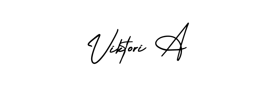 You should practise on your own different ways (AmerikaSignatureDemo-Regular) to write your name (Viktori A) in signature. don't let someone else do it for you. Viktori A signature style 3 images and pictures png