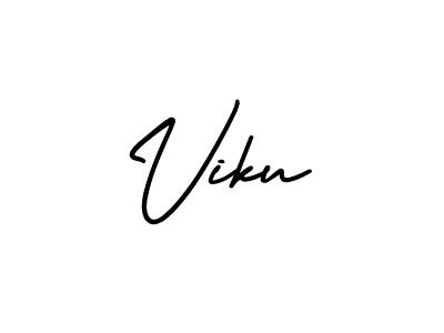 if you are searching for the best signature style for your name Viku. so please give up your signature search. here we have designed multiple signature styles  using AmerikaSignatureDemo-Regular. Viku signature style 3 images and pictures png