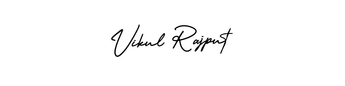 Use a signature maker to create a handwritten signature online. With this signature software, you can design (AmerikaSignatureDemo-Regular) your own signature for name Vikul Rajput. Vikul Rajput signature style 3 images and pictures png