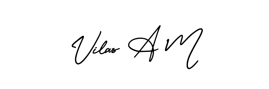 How to Draw Vilas A M signature style? AmerikaSignatureDemo-Regular is a latest design signature styles for name Vilas A M. Vilas A M signature style 3 images and pictures png