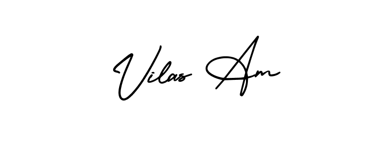 Use a signature maker to create a handwritten signature online. With this signature software, you can design (AmerikaSignatureDemo-Regular) your own signature for name Vilas Am. Vilas Am signature style 3 images and pictures png
