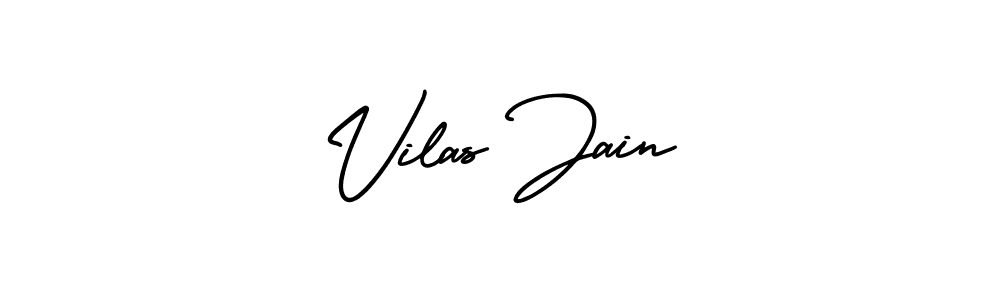 The best way (AmerikaSignatureDemo-Regular) to make a short signature is to pick only two or three words in your name. The name Vilas Jain include a total of six letters. For converting this name. Vilas Jain signature style 3 images and pictures png