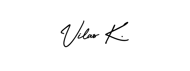 AmerikaSignatureDemo-Regular is a professional signature style that is perfect for those who want to add a touch of class to their signature. It is also a great choice for those who want to make their signature more unique. Get Vilas K. name to fancy signature for free. Vilas K. signature style 3 images and pictures png