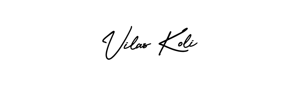How to make Vilas Koli name signature. Use AmerikaSignatureDemo-Regular style for creating short signs online. This is the latest handwritten sign. Vilas Koli signature style 3 images and pictures png