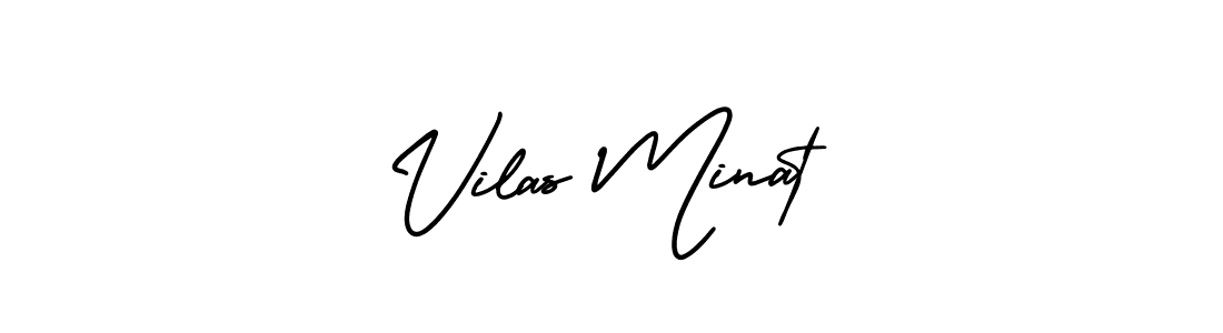 if you are searching for the best signature style for your name Vilas Minat. so please give up your signature search. here we have designed multiple signature styles  using AmerikaSignatureDemo-Regular. Vilas Minat signature style 3 images and pictures png
