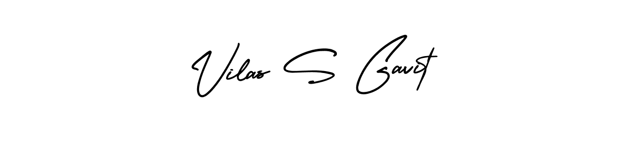 Design your own signature with our free online signature maker. With this signature software, you can create a handwritten (AmerikaSignatureDemo-Regular) signature for name Vilas S Gavit. Vilas S Gavit signature style 3 images and pictures png