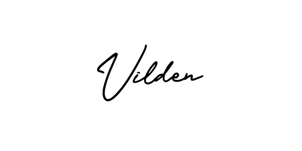 How to Draw Vilden signature style? AmerikaSignatureDemo-Regular is a latest design signature styles for name Vilden. Vilden signature style 3 images and pictures png