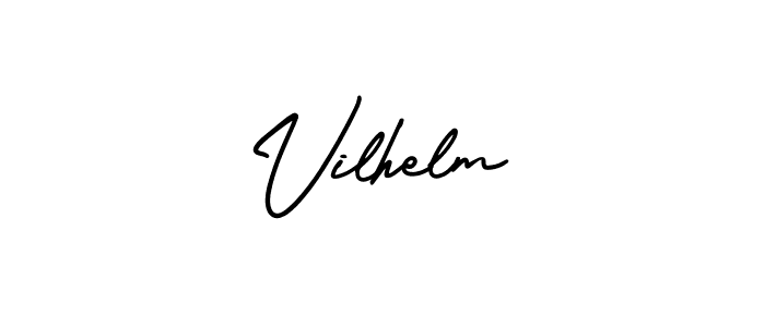 Make a beautiful signature design for name Vilhelm. With this signature (AmerikaSignatureDemo-Regular) style, you can create a handwritten signature for free. Vilhelm signature style 3 images and pictures png