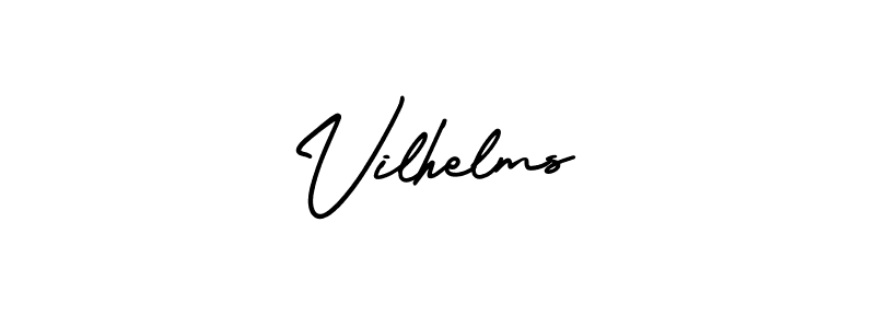 How to Draw Vilhelms signature style? AmerikaSignatureDemo-Regular is a latest design signature styles for name Vilhelms. Vilhelms signature style 3 images and pictures png