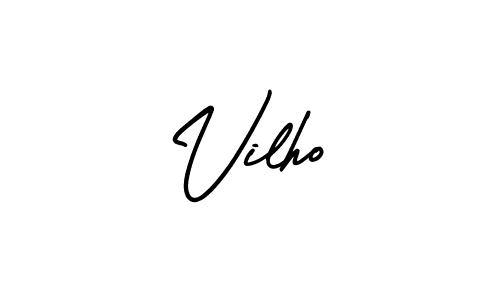 It looks lik you need a new signature style for name Vilho. Design unique handwritten (AmerikaSignatureDemo-Regular) signature with our free signature maker in just a few clicks. Vilho signature style 3 images and pictures png
