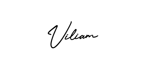 Use a signature maker to create a handwritten signature online. With this signature software, you can design (AmerikaSignatureDemo-Regular) your own signature for name Viliam. Viliam signature style 3 images and pictures png