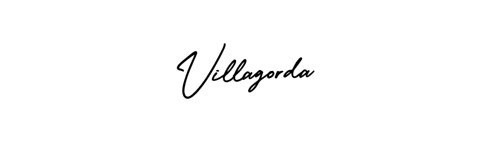 The best way (AmerikaSignatureDemo-Regular) to make a short signature is to pick only two or three words in your name. The name Villagorda include a total of six letters. For converting this name. Villagorda signature style 3 images and pictures png