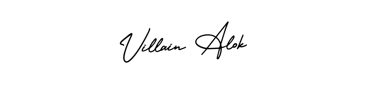 This is the best signature style for the Villain Alok name. Also you like these signature font (AmerikaSignatureDemo-Regular). Mix name signature. Villain Alok signature style 3 images and pictures png