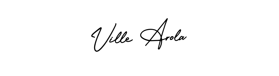 AmerikaSignatureDemo-Regular is a professional signature style that is perfect for those who want to add a touch of class to their signature. It is also a great choice for those who want to make their signature more unique. Get Ville Arola name to fancy signature for free. Ville Arola signature style 3 images and pictures png