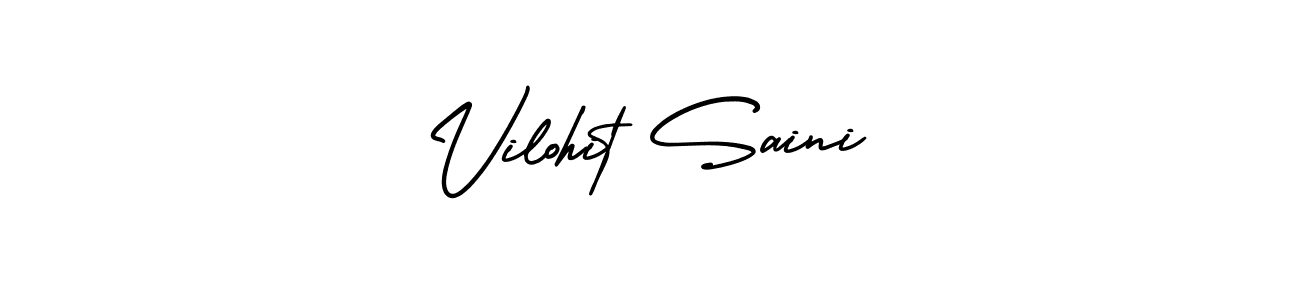 Vilohit Saini stylish signature style. Best Handwritten Sign (AmerikaSignatureDemo-Regular) for my name. Handwritten Signature Collection Ideas for my name Vilohit Saini. Vilohit Saini signature style 3 images and pictures png