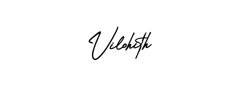 It looks lik you need a new signature style for name Vilohith. Design unique handwritten (AmerikaSignatureDemo-Regular) signature with our free signature maker in just a few clicks. Vilohith signature style 3 images and pictures png