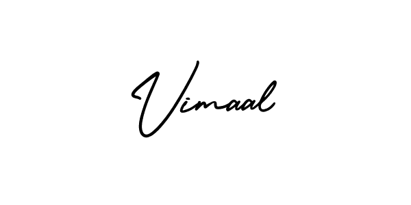 The best way (AmerikaSignatureDemo-Regular) to make a short signature is to pick only two or three words in your name. The name Vimaal include a total of six letters. For converting this name. Vimaal signature style 3 images and pictures png