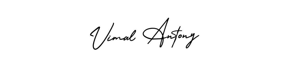 How to make Vimal Antony name signature. Use AmerikaSignatureDemo-Regular style for creating short signs online. This is the latest handwritten sign. Vimal Antony signature style 3 images and pictures png