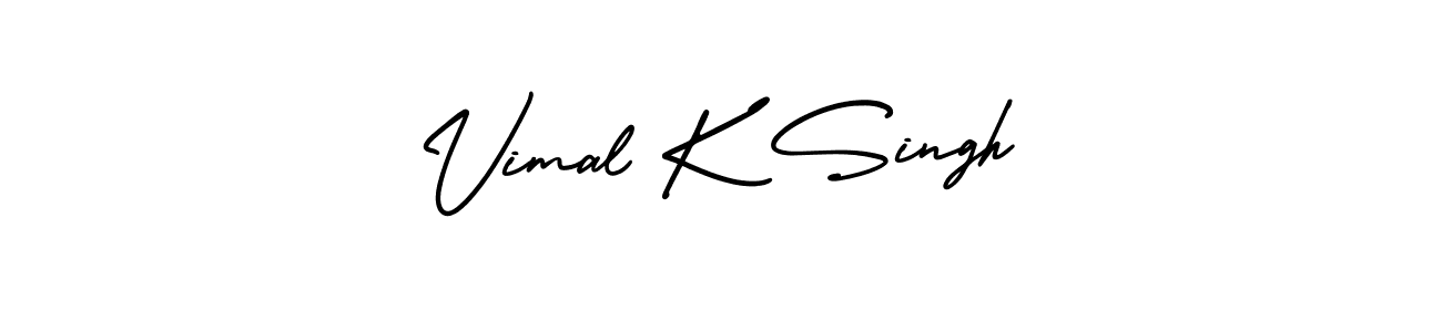 How to make Vimal K Singh signature? AmerikaSignatureDemo-Regular is a professional autograph style. Create handwritten signature for Vimal K Singh name. Vimal K Singh signature style 3 images and pictures png